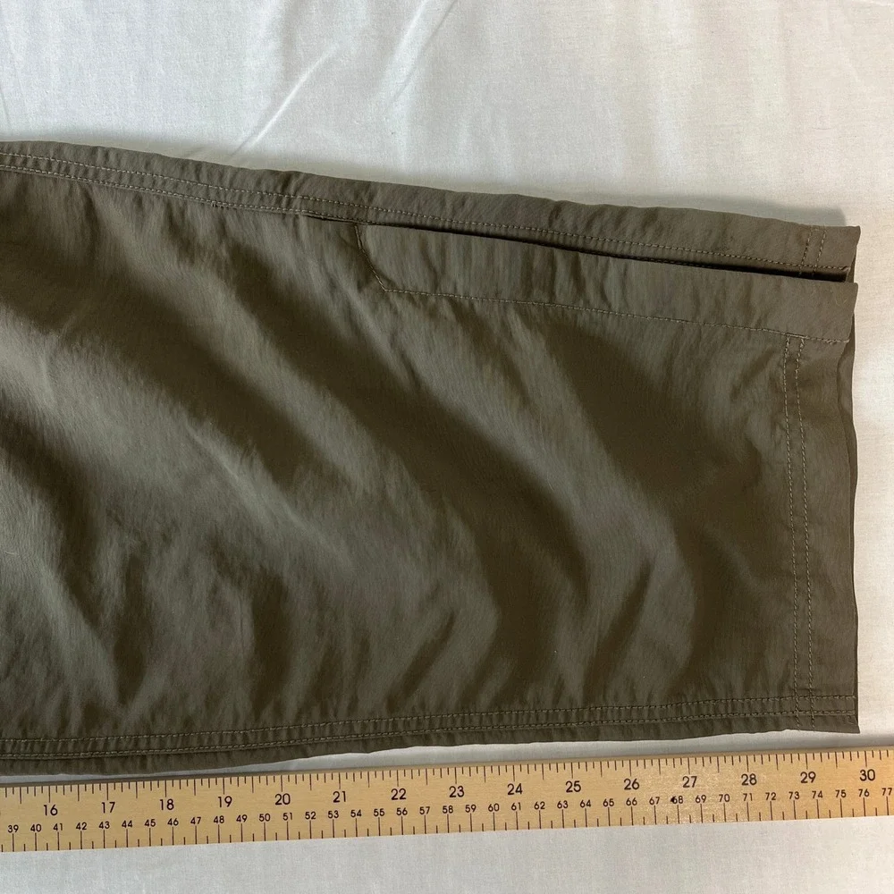 The North Face Convertible Cargo Pants Mens L Olive Green Excellent Zip Off Trek